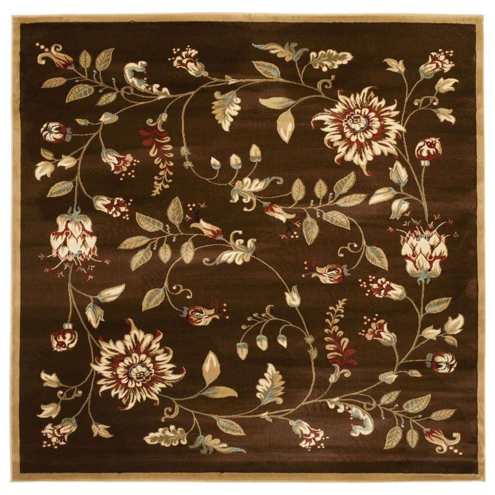 Safavieh Lyndhurst6'7" Square Brown and Multicolor Area Rug