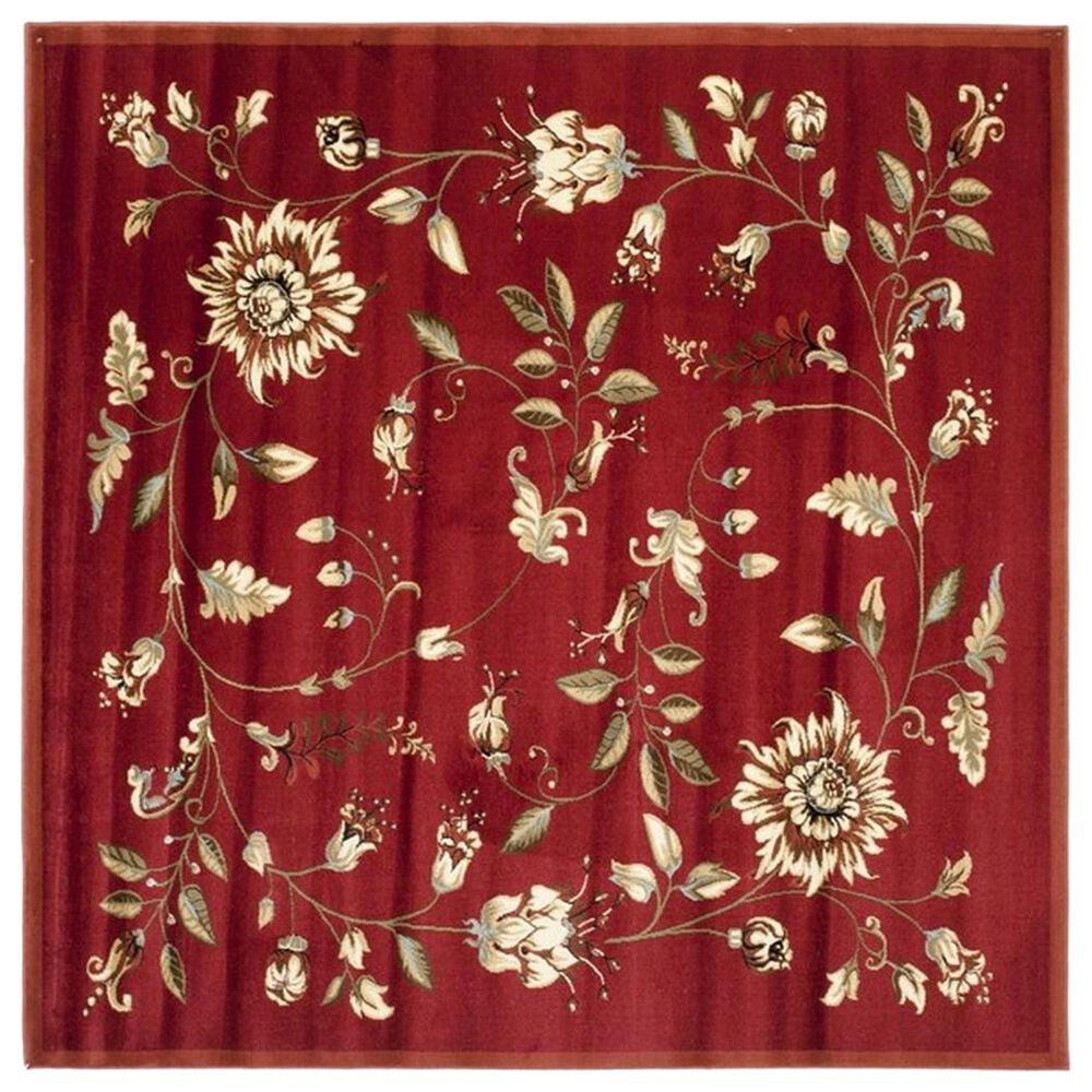 Safavieh Lyndhurst6'7" Square Red and Multicolor Area Rug