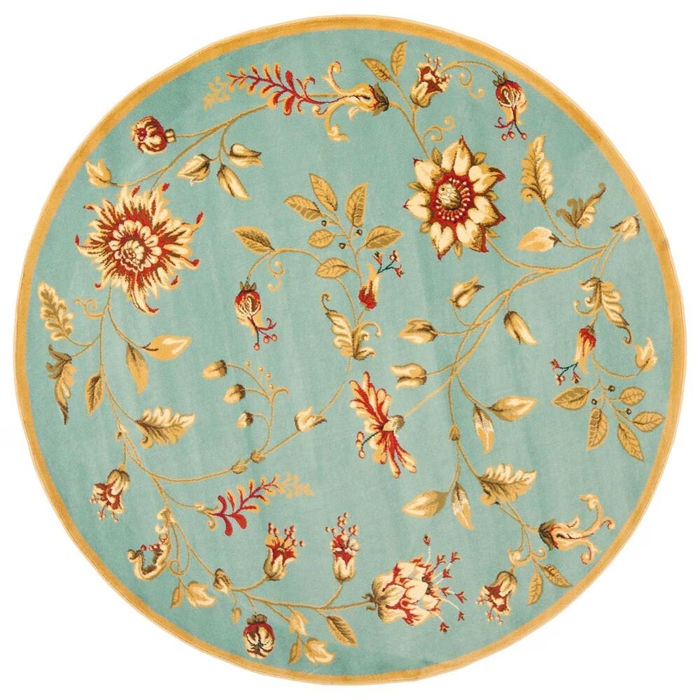 Safavieh Lyndhurst LNH552 5'3" Round Blue and Multicolor Area Rug