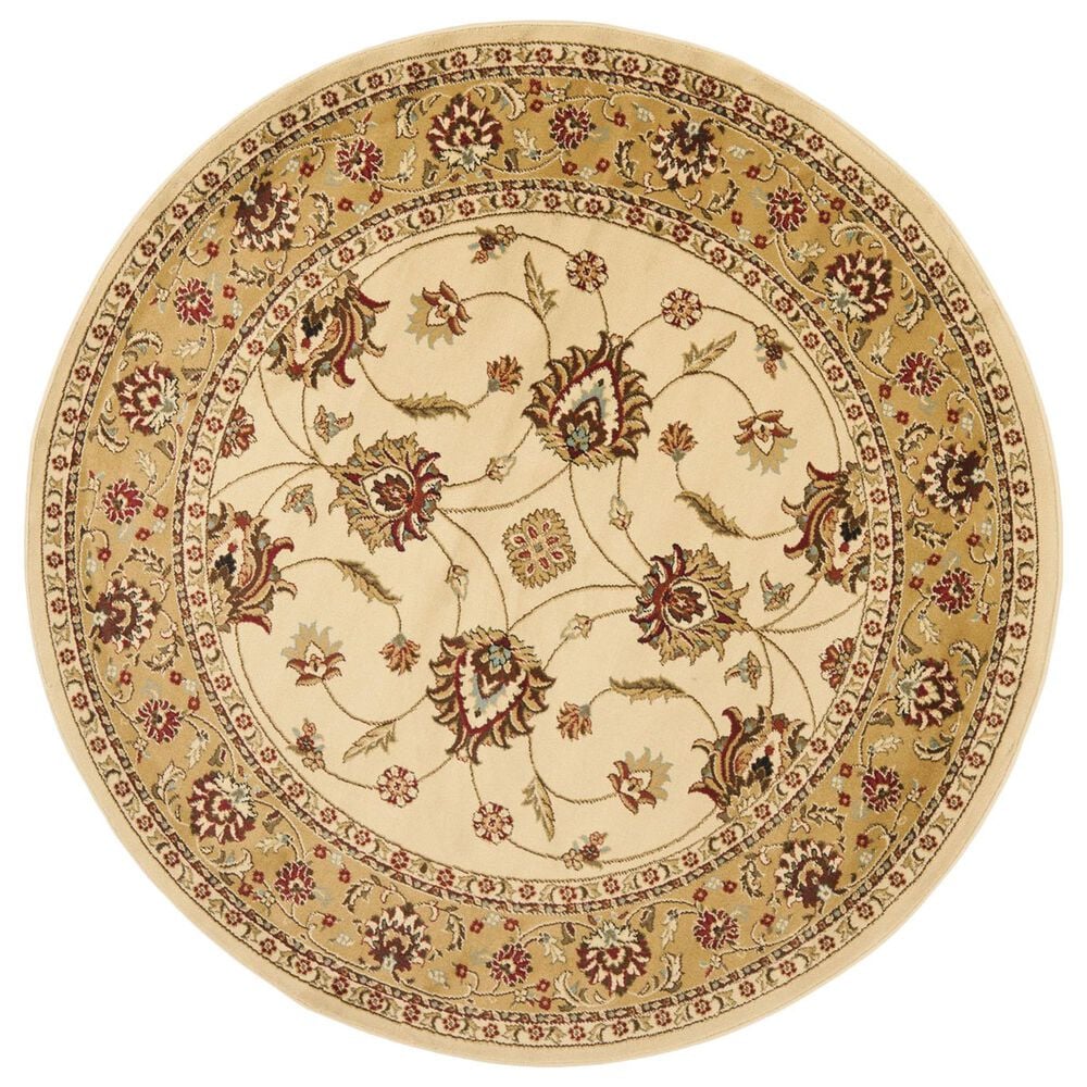 Safavieh Lyndhurst LNH553 5'3" Round Ivory and Beige Area Rug