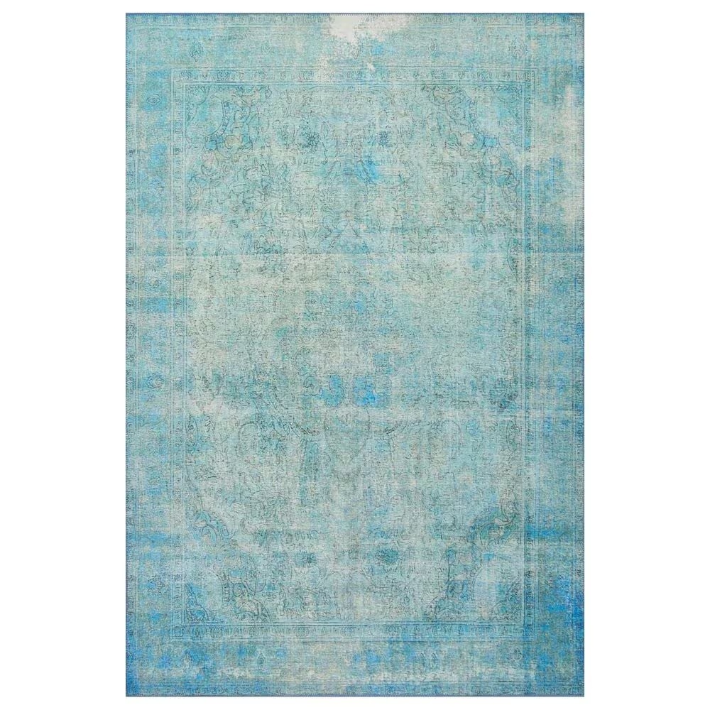 Loloi Loren LQ-08 3'6" x 5'6" Aqua Area Rug