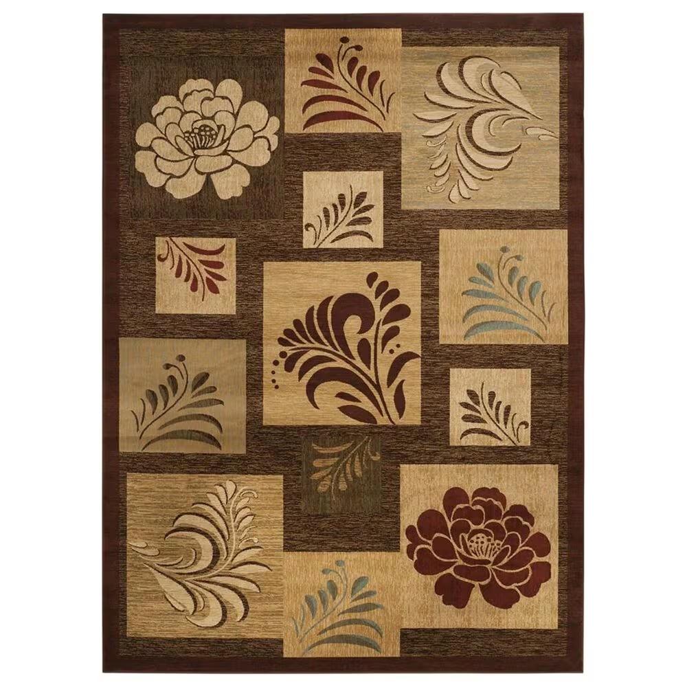 Safavieh Lyndhurst LNH554 8'9" x 12' Brown and Multicolor Area Rug