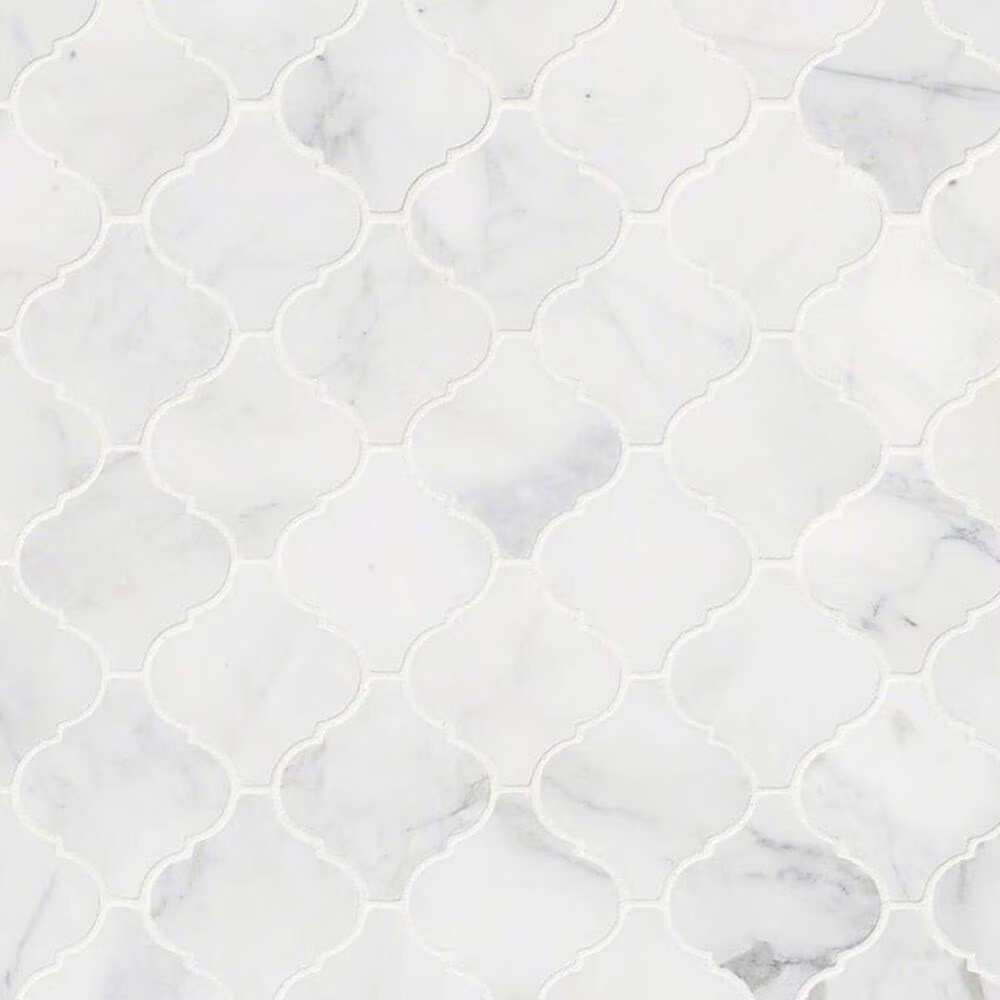 MS International Calacatta Cressa Arabesque Honed 12" x 12" Tile