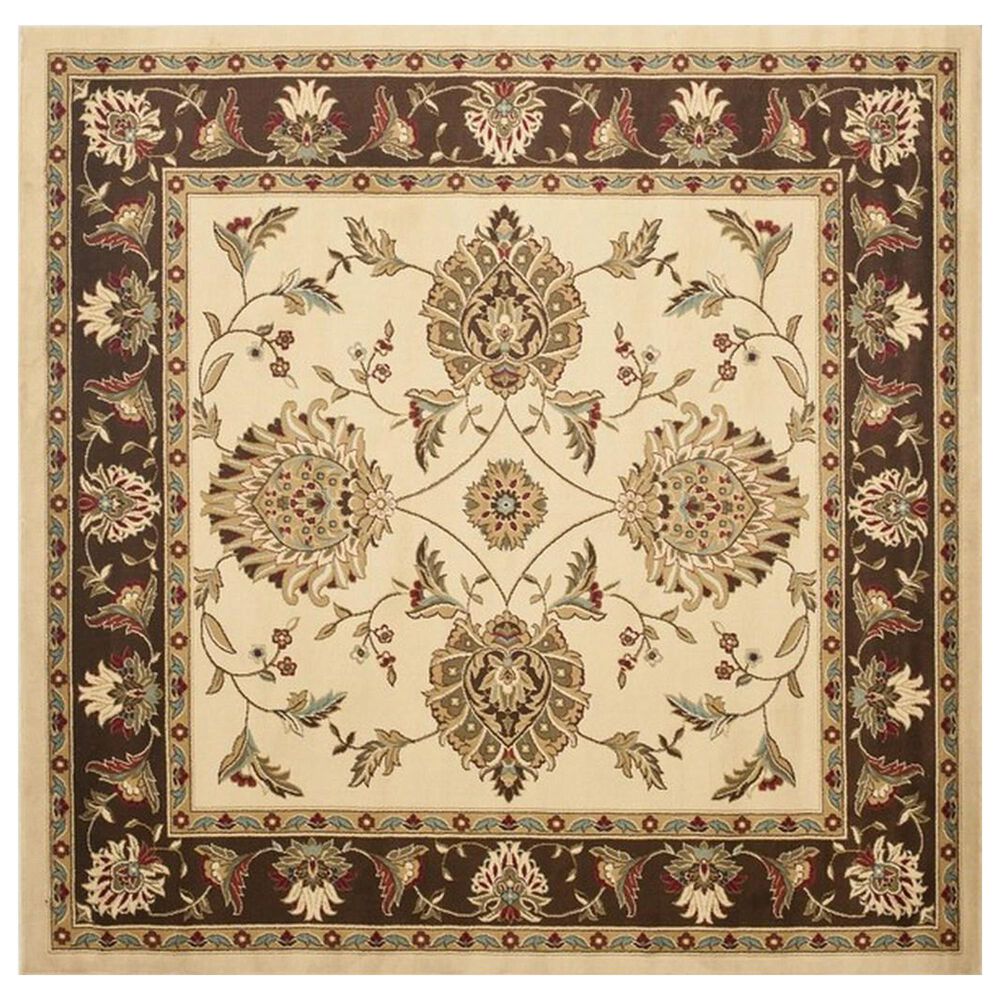 Safavieh Lyndhurst LNH555 6'7" Square Ivory and Brown Area Rug