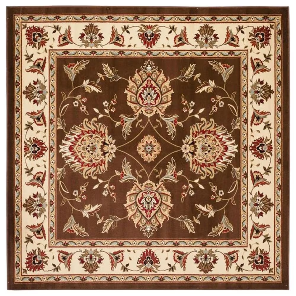 Safavieh Lyndhurst LNH555 6'7" Square Brown and Ivory Area Rug