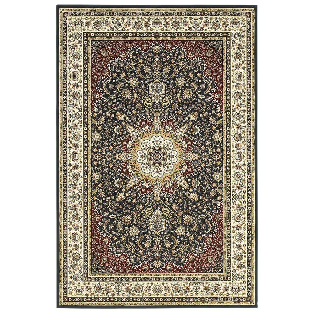 Oriental Weavers Kashan 119U1 2'3" x 7'6" Navy Runner