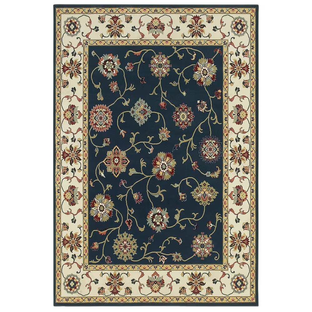 Oriental Weavers Kashan 2336B 2'3" x 7'6" Navy Runner