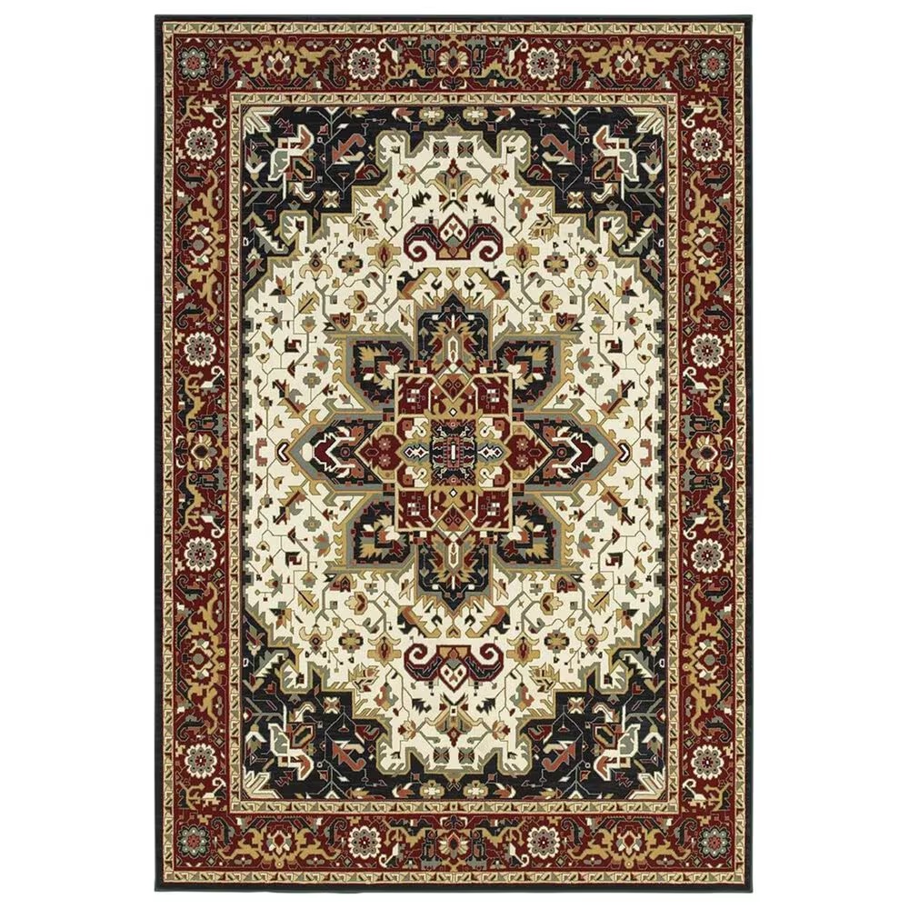 Oriental Weavers Kashan 096W1 3'10" x 5'5" Red Area Rug