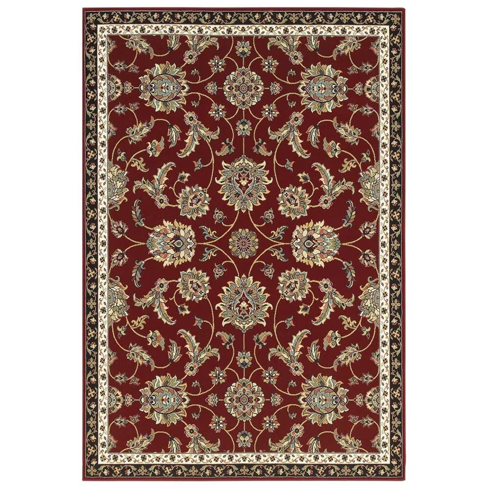 Oriental Weavers Kashan 370RI 3'10" x 5'5" Red Area Rug