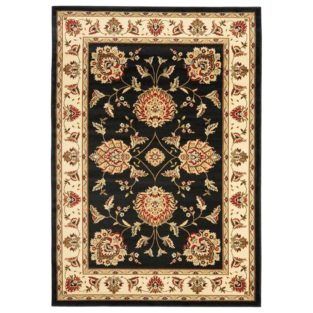 Safavieh Lyndhurst LNH555 5'3" x 7'6" Black and Ivory Area Rug