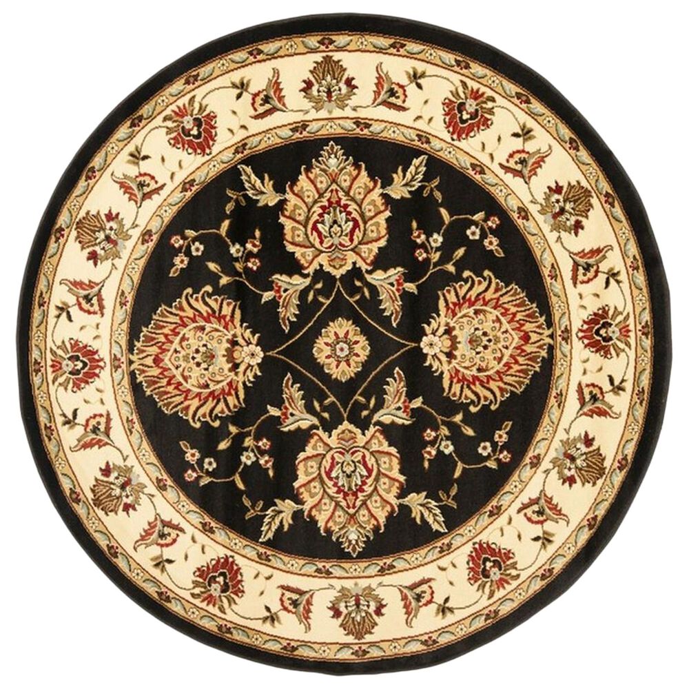 Safavieh Lyndhurst LNH555 5'3" Round Black and Ivory Area Rug