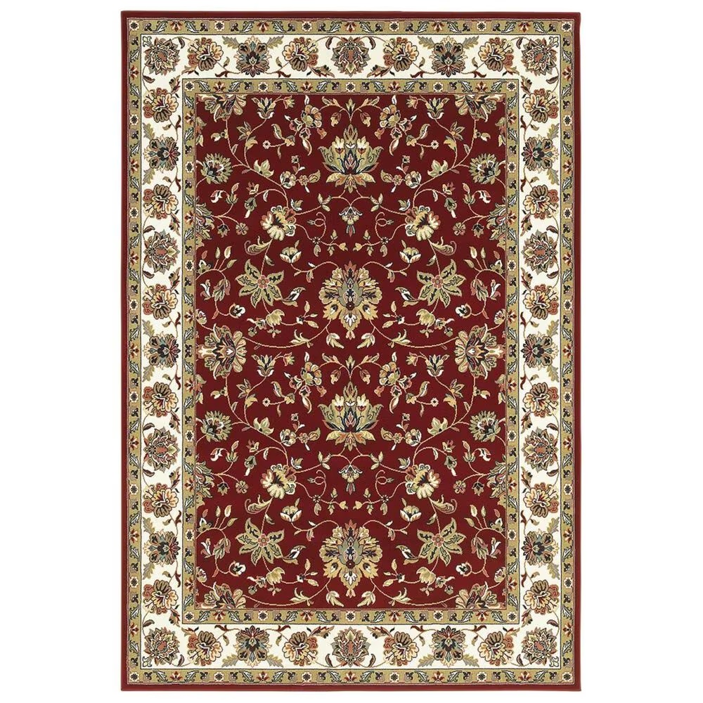 Oriental Weavers Kashan 4929R 6'7" x 9'6" Red Area Rug