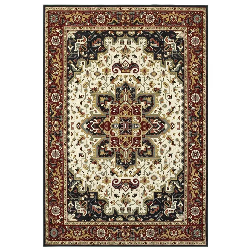 Oriental Weavers Kashan 096W1 9'10" x 12'10" Red Area Rug