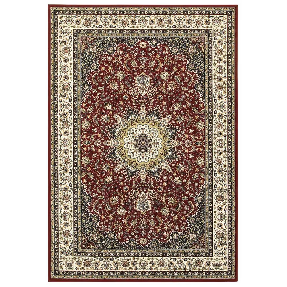 Oriental Weavers Kashan 119N1 9'10" x 12'10" Red Area Rug