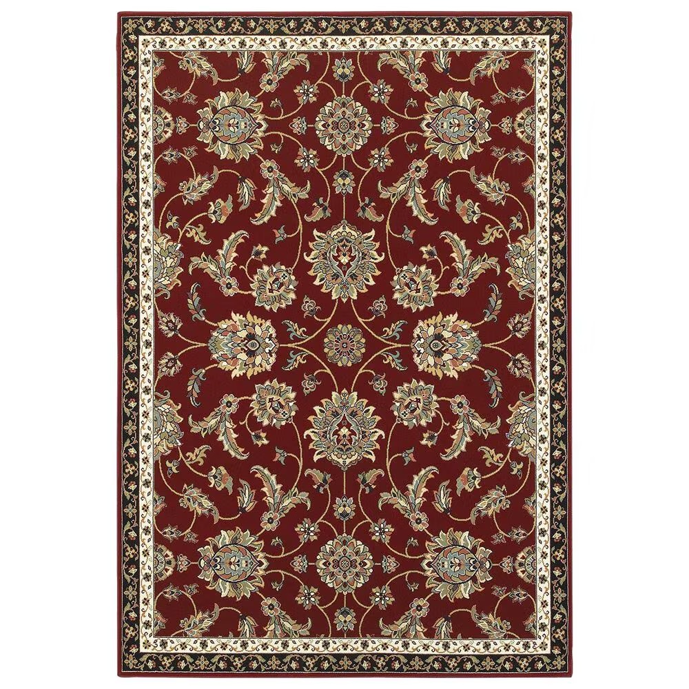 Oriental Weavers Kashan 370RI 9'10" x 12'10" Red Area Rug