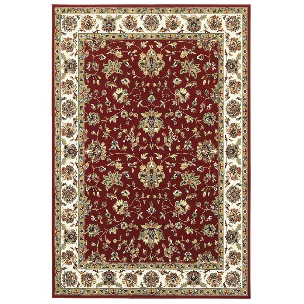 Oriental Weavers Kashan 4929R 9'10" x 12'10" Red Area Rug