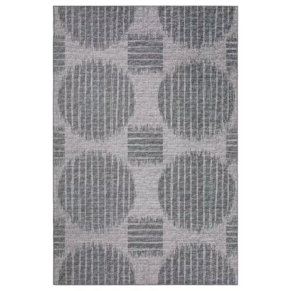 Dalyn Rug Company Sedona Geometric 2'3" x 12' Pewter Indoor/Outdoor Performance Runner
