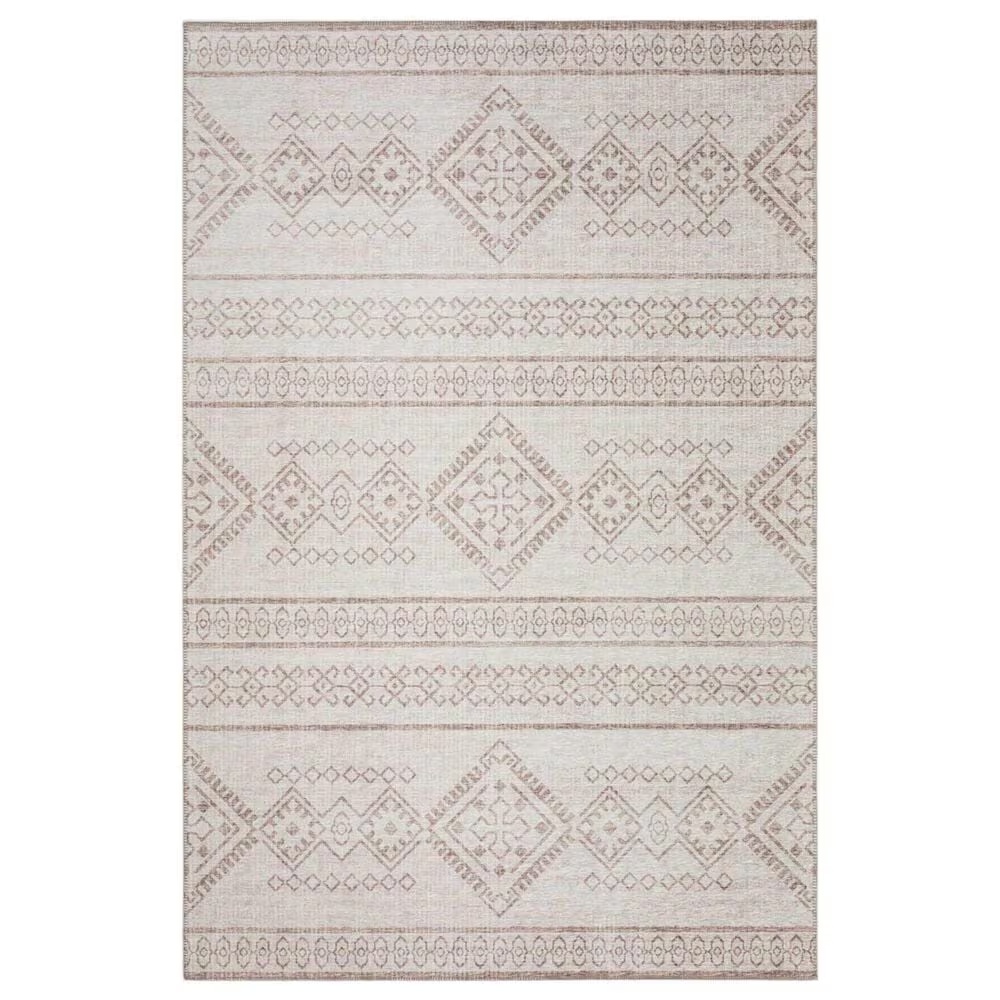 Dalyn Rug Company Sedona Southwestern 4' Round Putty Indoor/Outdoor Area Performance Rug