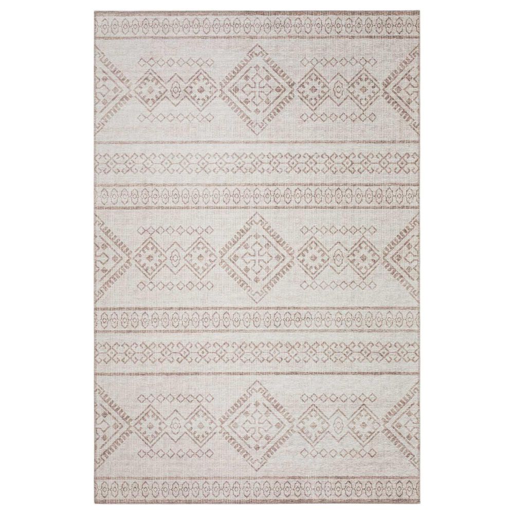 Dalyn Rug Company Sedona Southwestern 6' Round Putty Indoor/Outdoor Area Performance Rug