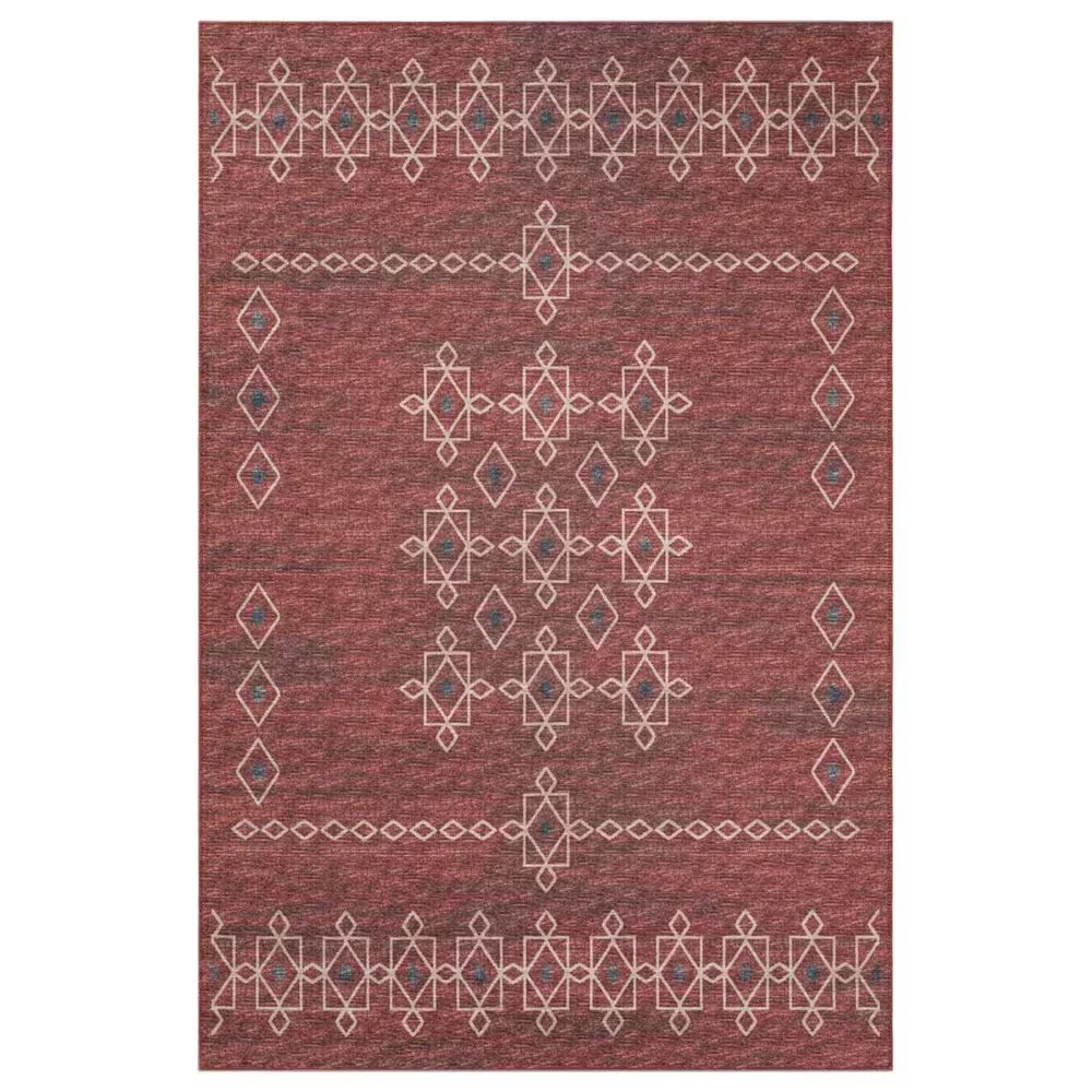 Dalyn Rug Company Sedona Southwestern 3' x 5' Paprika Indoor/Outdoor Area Performance Rug