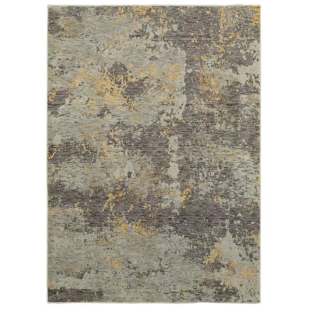 Oriental Weavers Evolution 8025B 2'6" x 12' Grey and Gold Runner