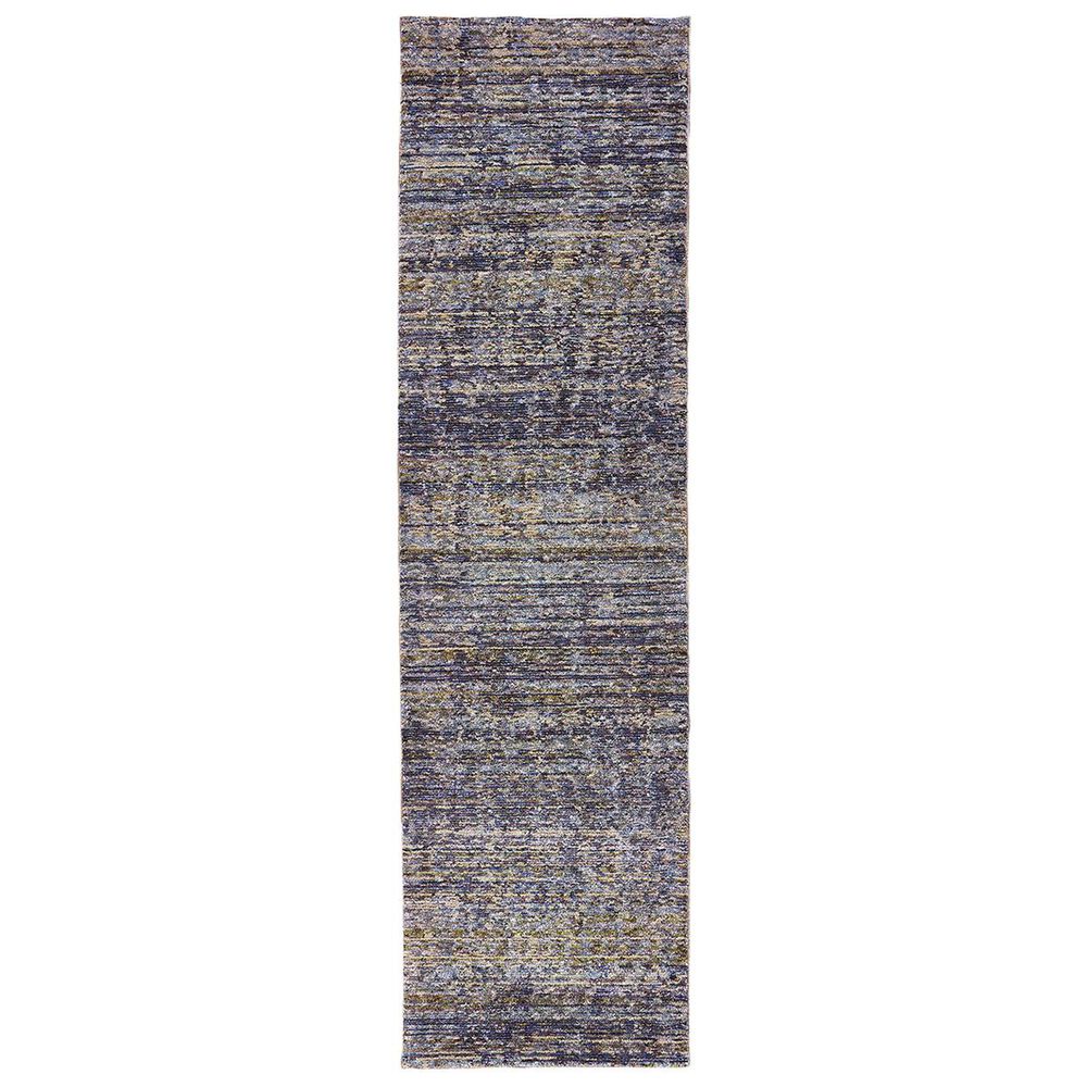 Oriental Weavers Atlas 8033F 2'6" x 12' Purple and Gray Runner