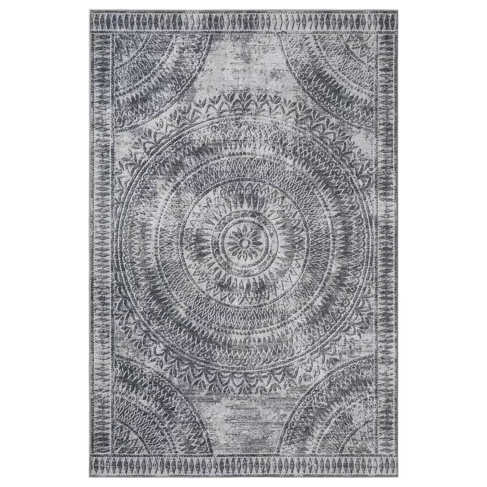 Dalyn Rug Company Sedona Bohemian 8' Round Pewter Indoor/Outdoor Area Performance Rug
