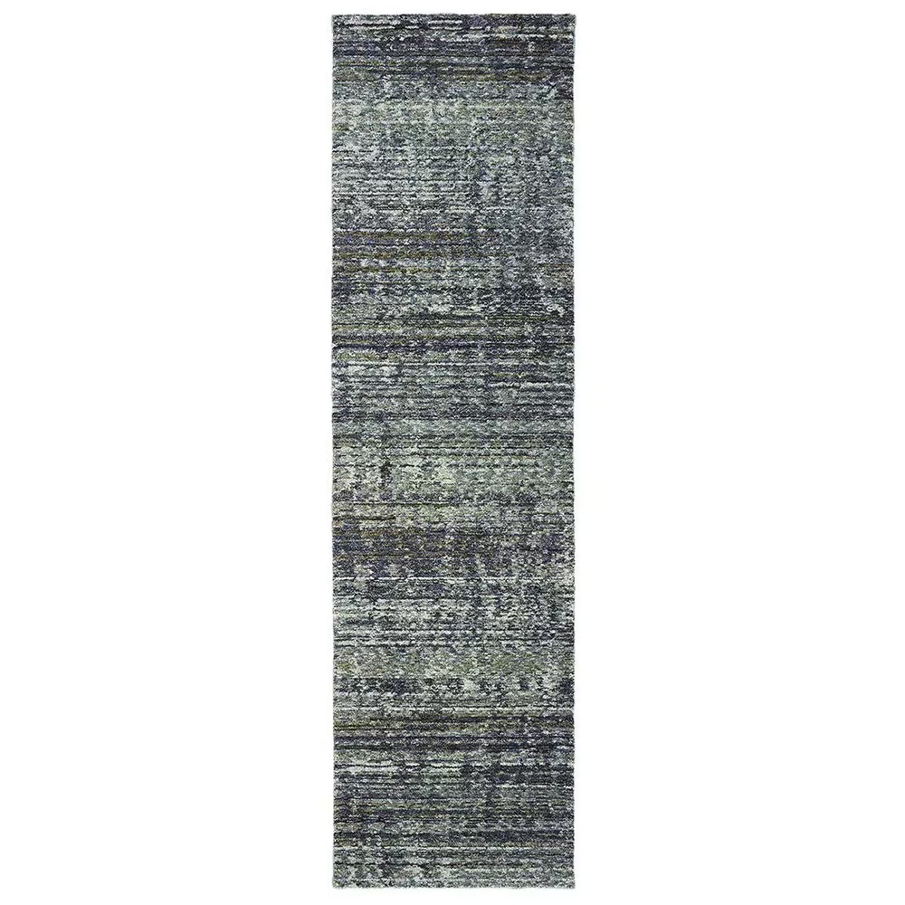 Oriental Weavers Atlas 8033J 2'6" x 12' Blue and Grey Runner