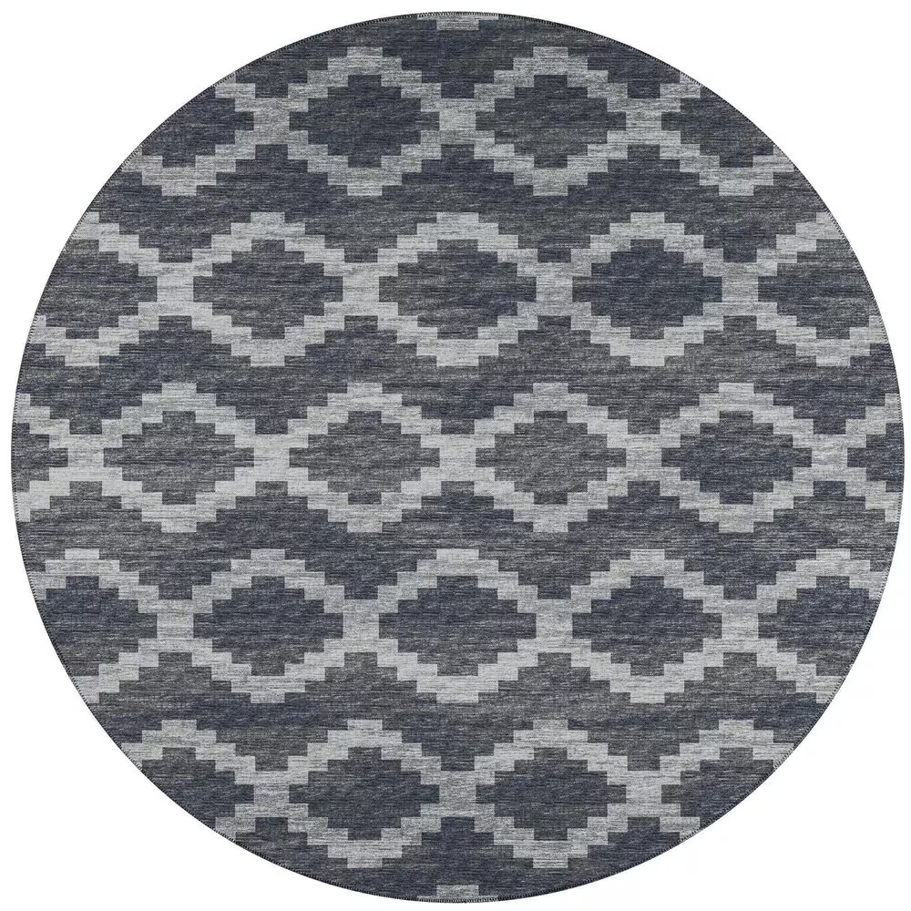 Dalyn Rug Company Sedona Bohemian 4' Round Midnight Indoor/Outdoor Area Performance Rug