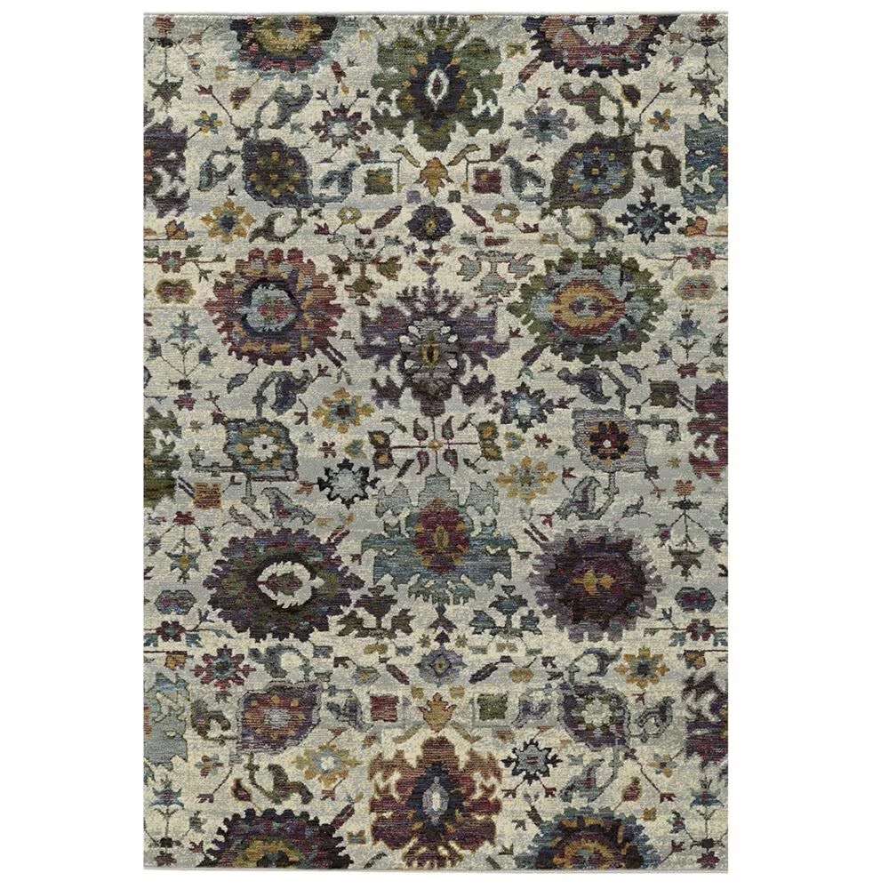 Oriental Weavers Andorra 7129A 10' x 13'2" Stone Area Rug
