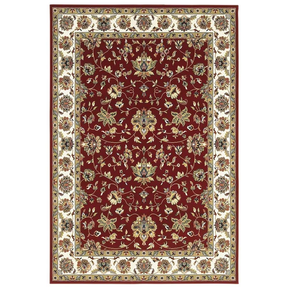 Oriental Weavers Kashan 4929R 7'10" x 10'10" Red Area Rug