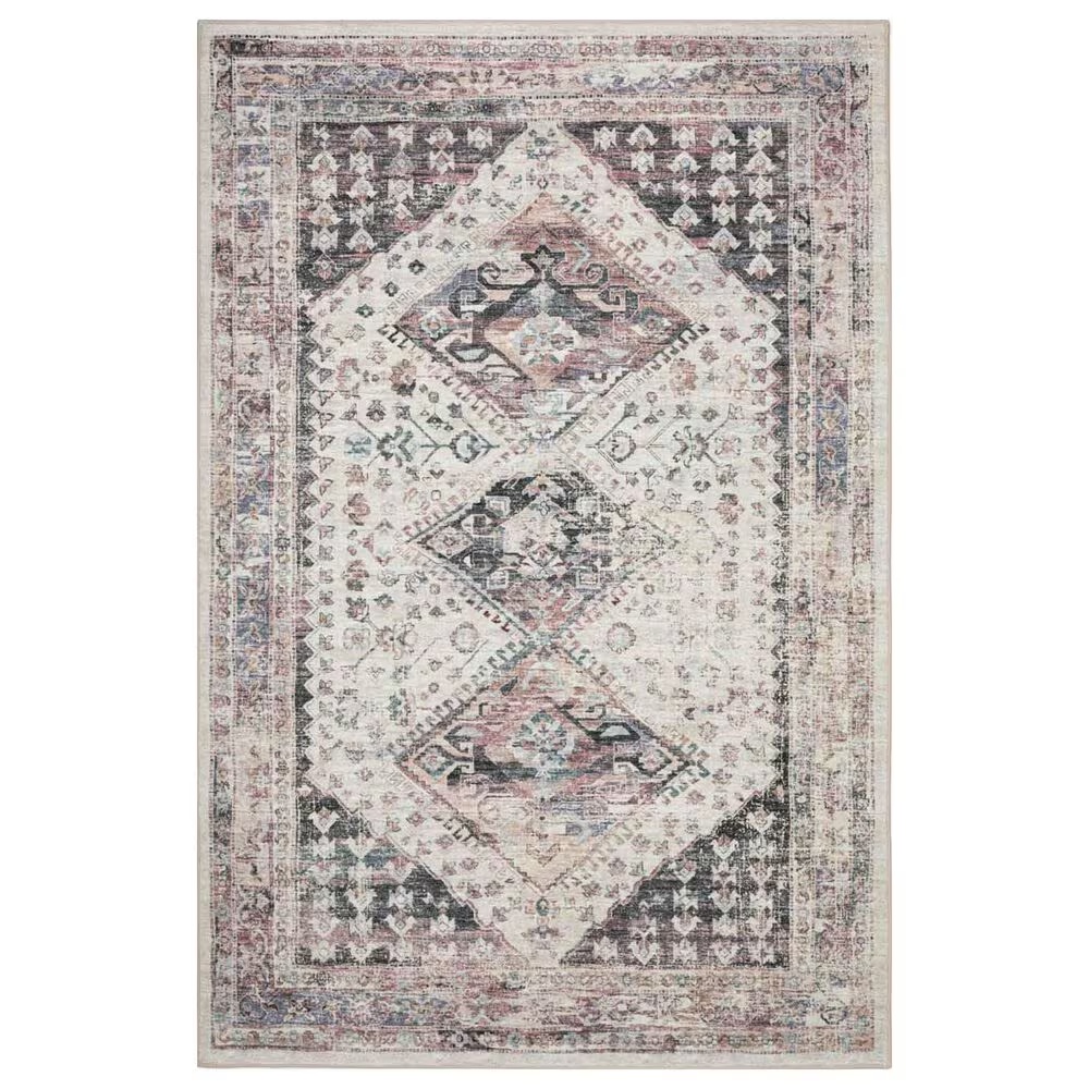 Dalyn Rug Company Jericho Bohemian 6' Round Pearl Indoor/Outdoor Area Rug