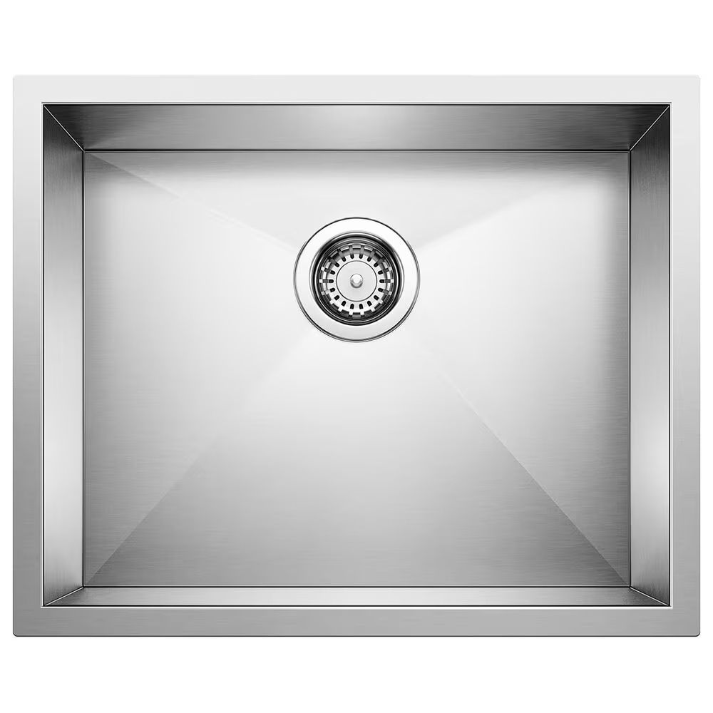 Blanco Precision 22" Single Bowl Kitchen Sink in Satin Polished