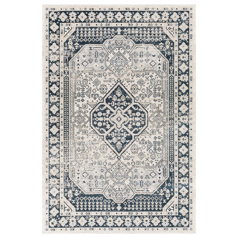 Surya Lavadora 9'3" x 12' Black, Ink Blue, Light Gray, Light Beige and Cream Area Rug