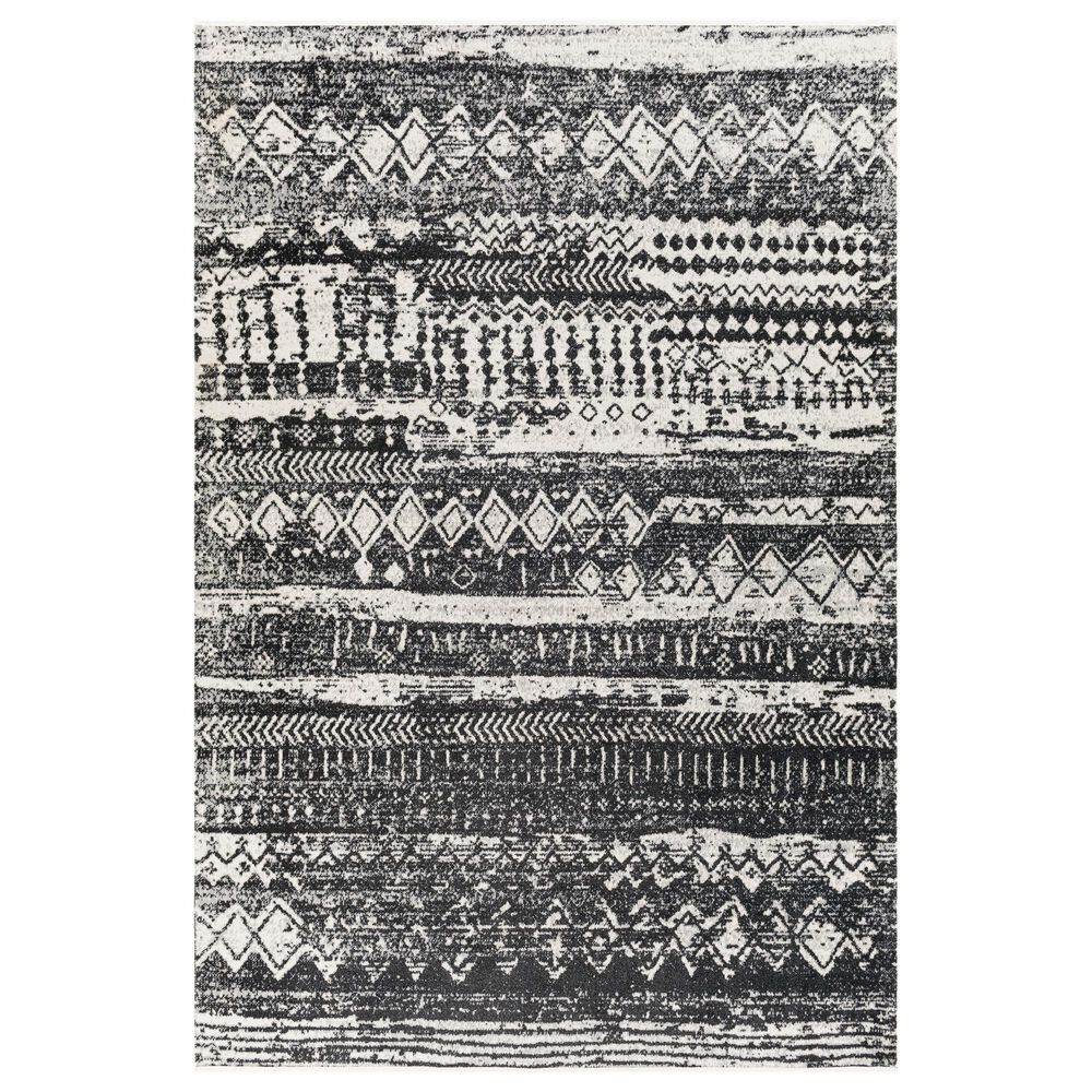 Surya Lavadora9'3" x 12' Black, Gray and Light Gray Area Rug