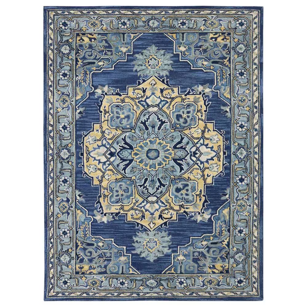 Amerr Boho 5' x 8' Steel Blue Area Rug
