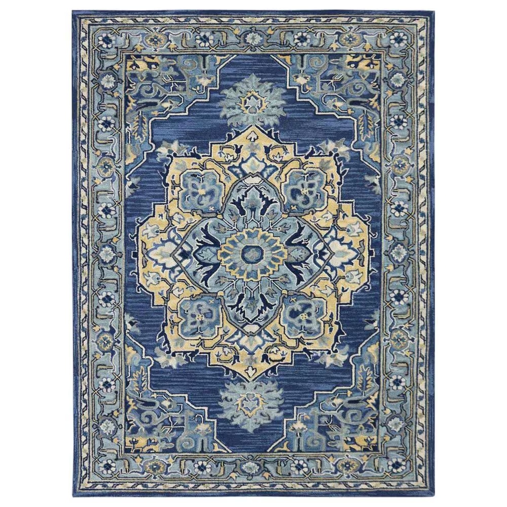 Amerr Boho 7'6" x 9'6" Steel Blue Area Rug