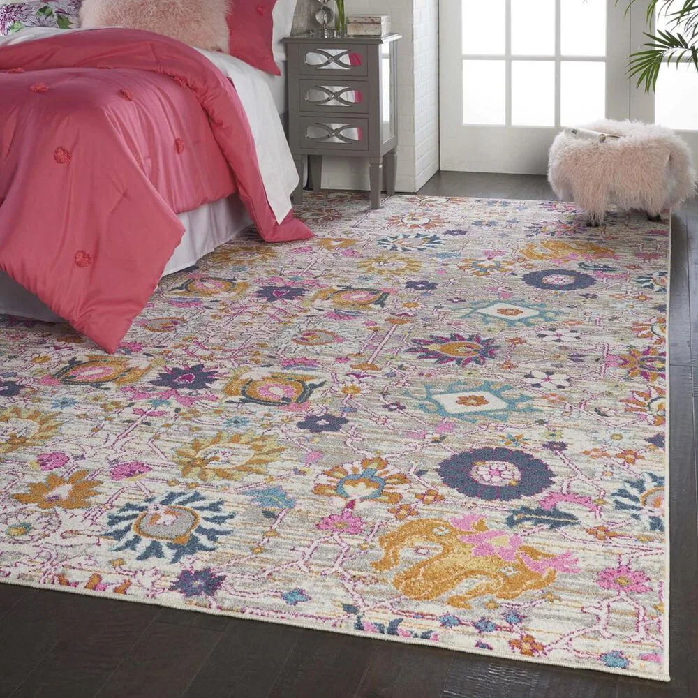 Nourison Passion PSN01 5'3" x 7'3" Silver Area Rug