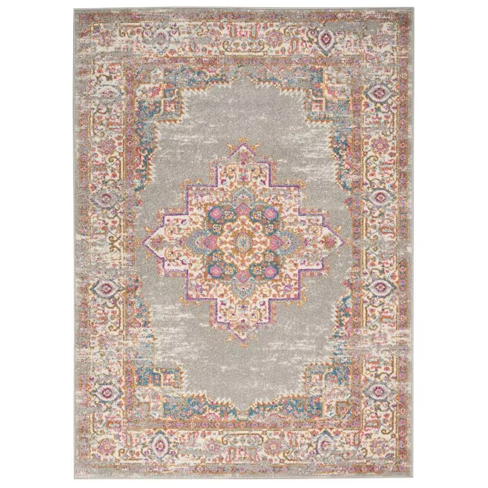 Nourison Passion PSN03 5'3" x 7'3" Grey Area Rug