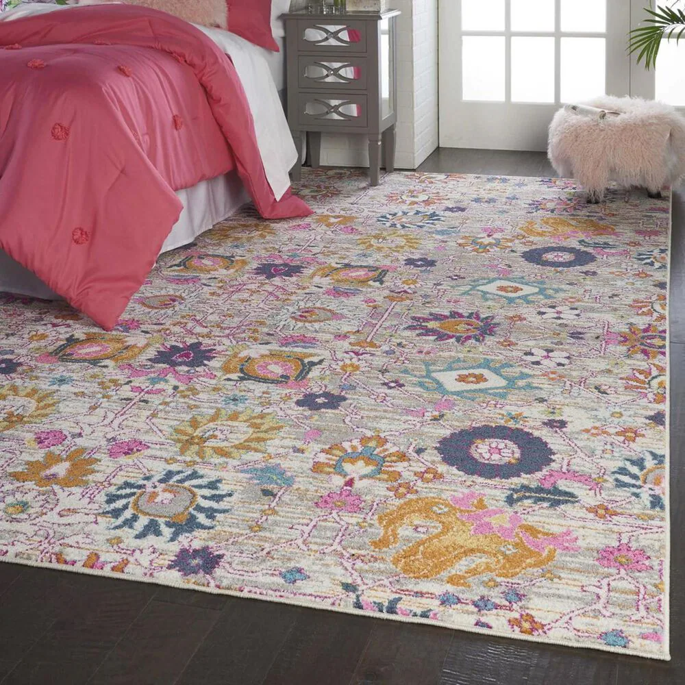 Nourison Passion PSN01 5'3" x 7'3" Fuchsia Area Rug