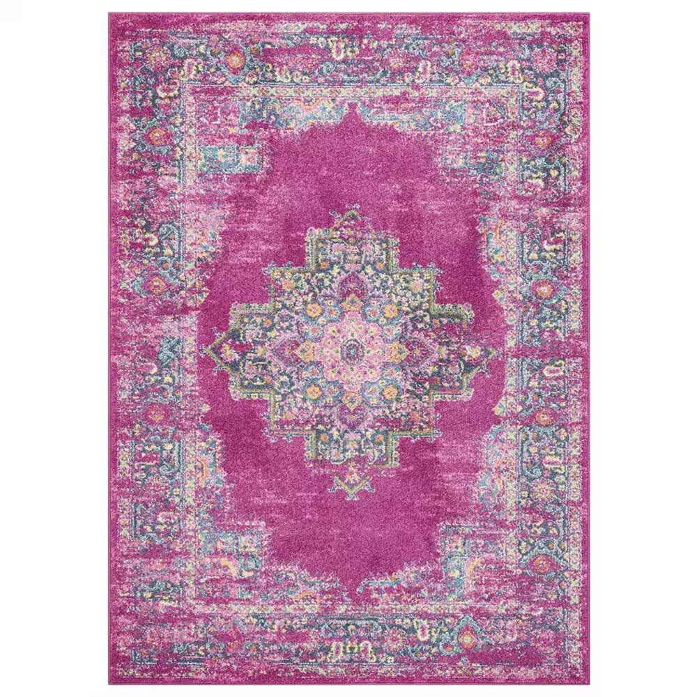 Nourison Passion PSN03 3'9" x 5'9" Fuchsia Area Rug