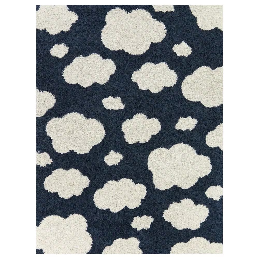 Balta Rugs Clouds 5'3" x 7' Navy Kids AreaRug