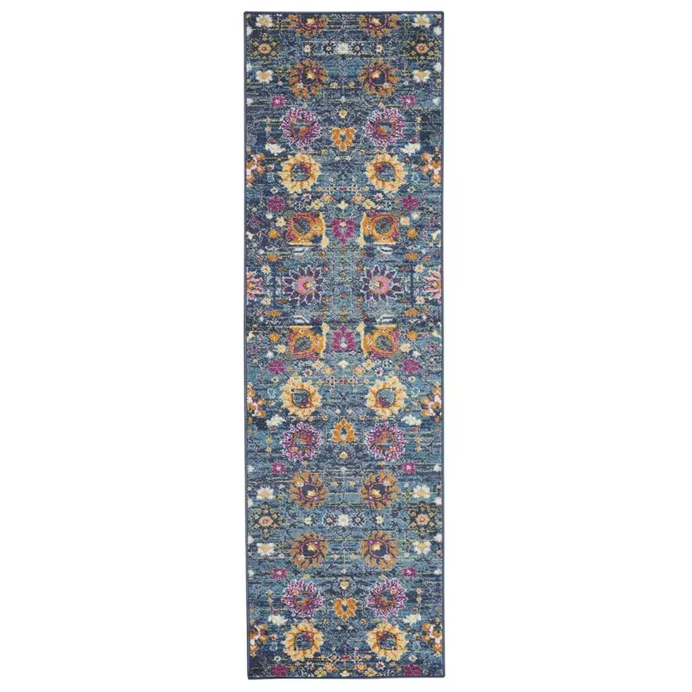 Nourison Passion PSN01 1'10" x 6' Denim Runner