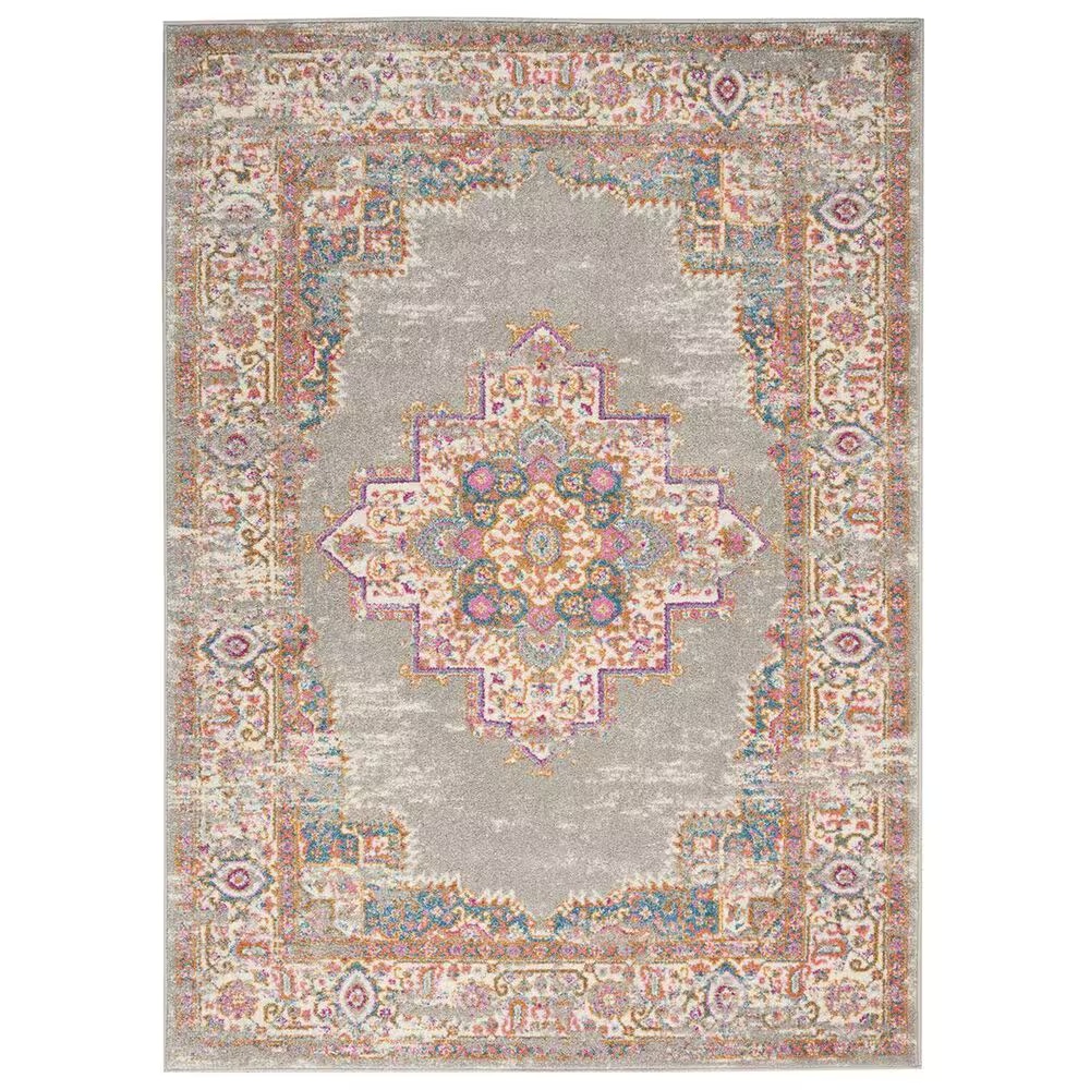 Nourison Passion PSN03 6'7" x 9'6" Grey Area Rug