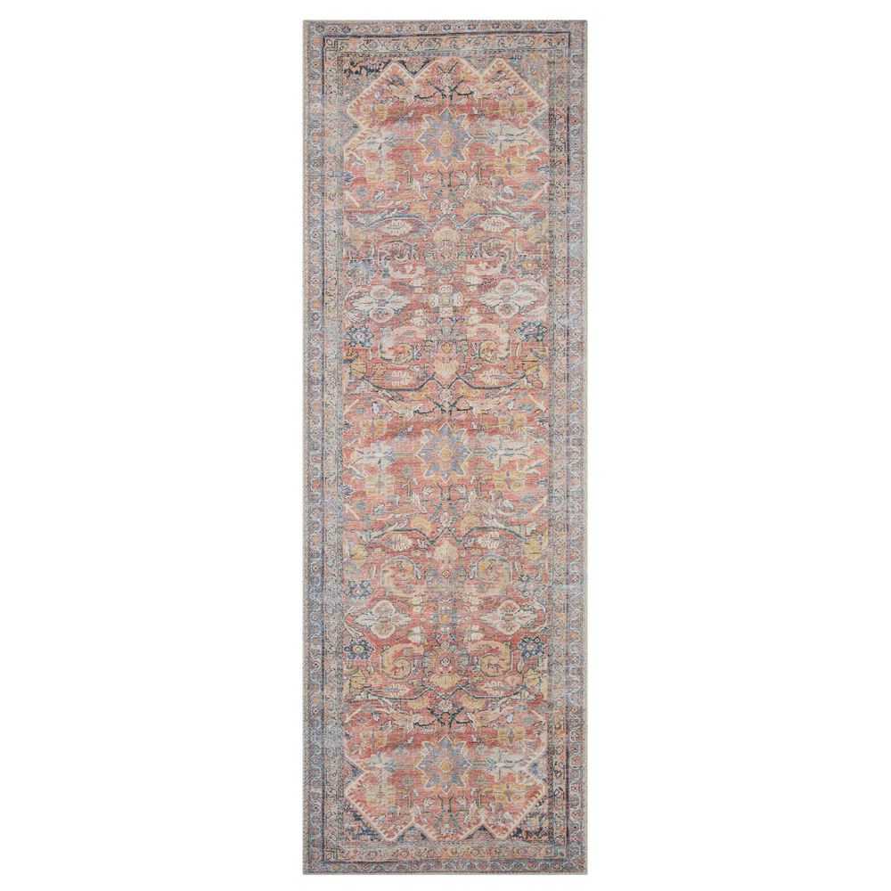 Loloi Adrian 2' x 5' Rust and Denim Area Rug