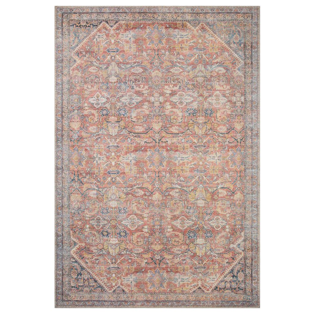 Loloi Adrian 5' x 7'6" Rust and Denim Area Rug