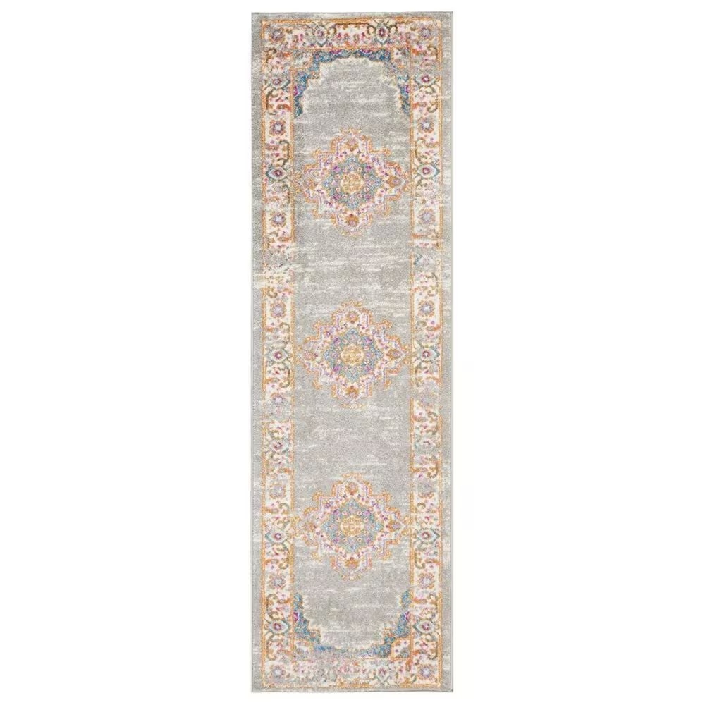 Nourison Passion PSN03 1'10" x 6' Grey Runner