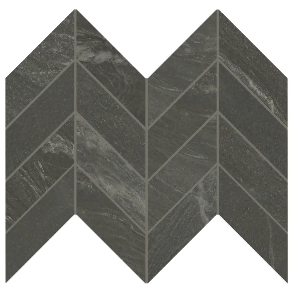 Dal-Tile Vertuo Bravura 2" x 5" on 12" x 12" Chevron Porcelain Mosaic Sheet