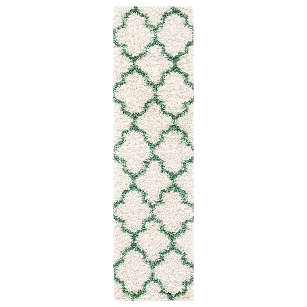 Safavieh Venus Shag 2'2" x 8' Ivory and Green Runner