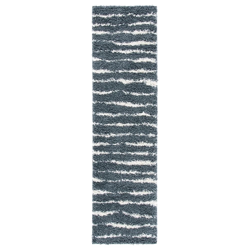 Safavieh Venus Shag 2'2" x 14' Dark Grey and Ivory Runner